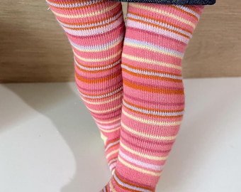 Multi colored strip Tights for 18 Inch Dolls