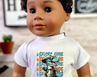 Dino monster skate Graphic Tee 18 inch dolls American girl my life doll
