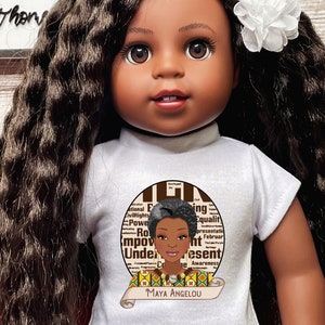 Maya Angelou Graphic Tee for 18 inch Dolls