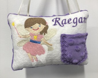 Tooth Fairy Pillow - Purple Personalized Pillow - Loose Tooth Custom Cushion - Kids Room Decor - Birthday gift for kid - Mothers day gift