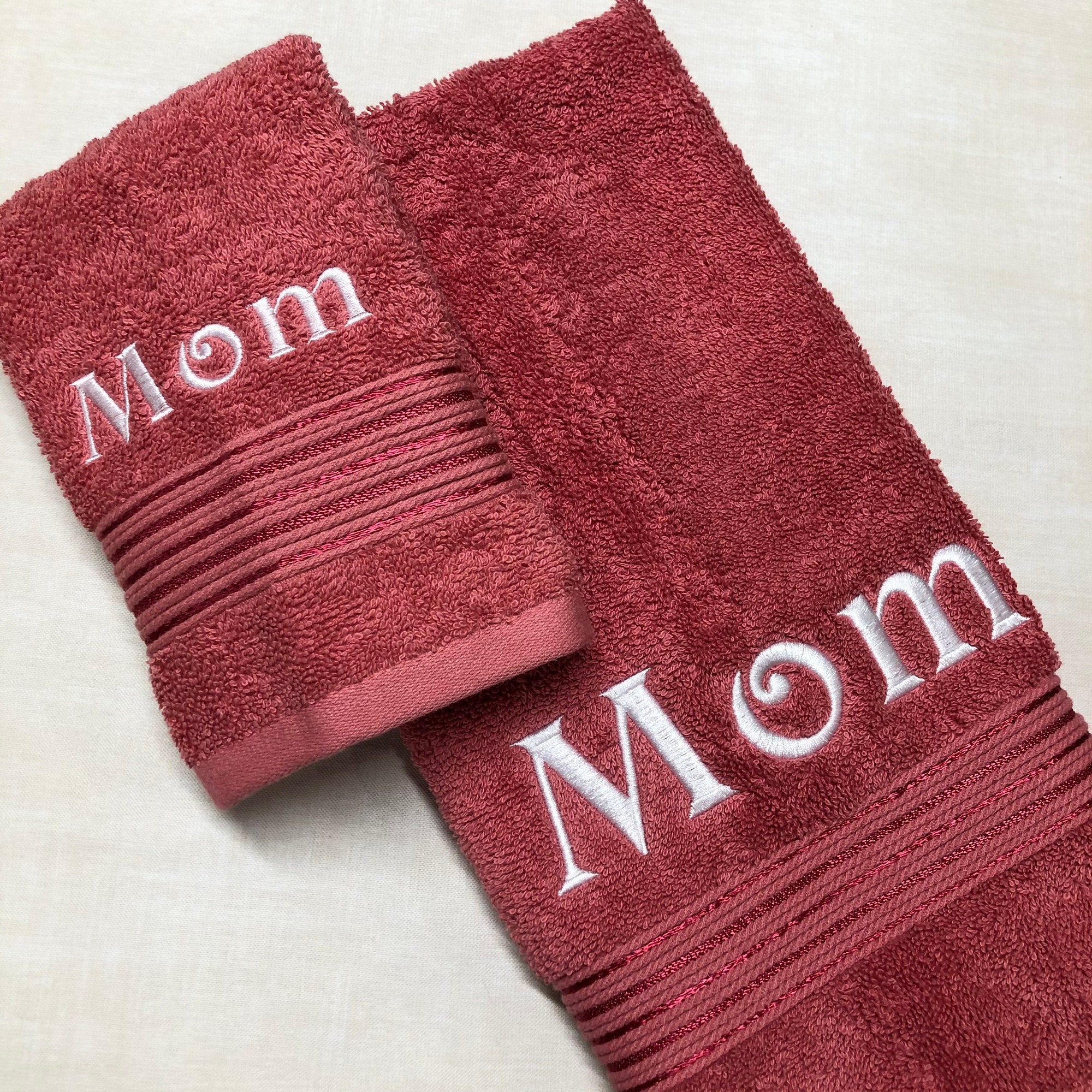 Custom Towel Embroidered Name Personalized gift Etsy