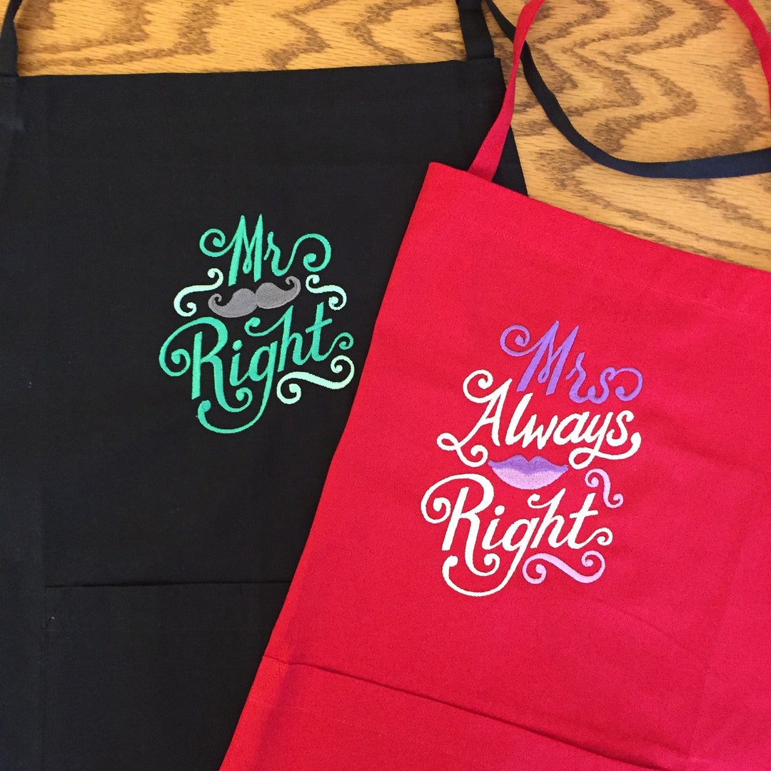 Mr and Mrs Aprons for Couple Funny Gift for Couple Personalized ...