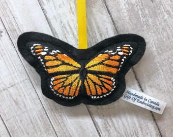 Monarch Butterfly ornament - Stuffed felt decoration - Gift for monarch butterfly lover - Minnesota state insect - Mothers day gift