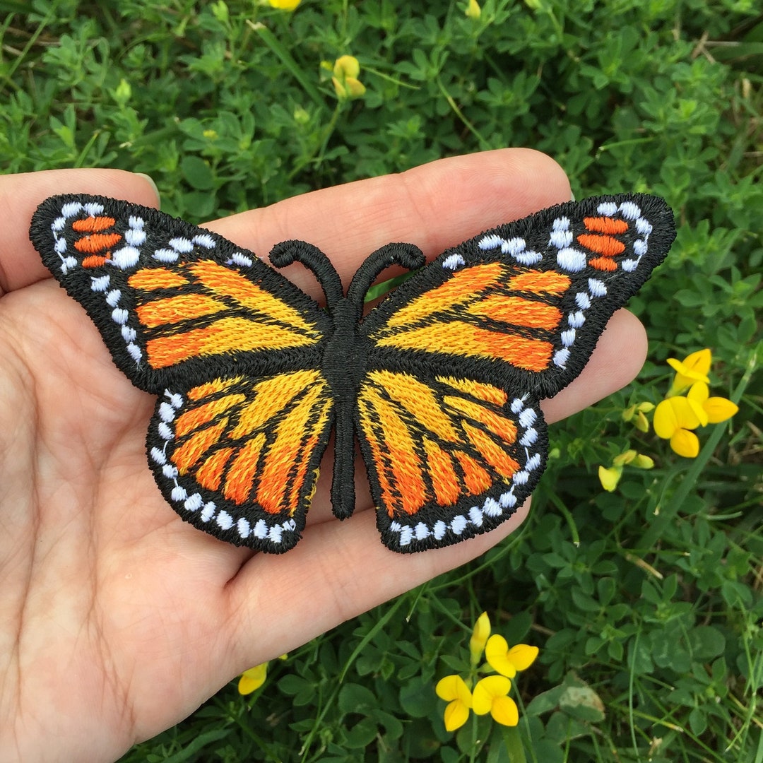 Monarch Butterfly Brooch Embroidered Brooch Monarch - Etsy