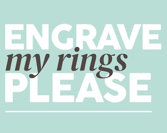 Single or couple laser engrave rings