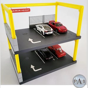 1:64 Scale 3D-Printed Multi-Level Parking Garage Diorama