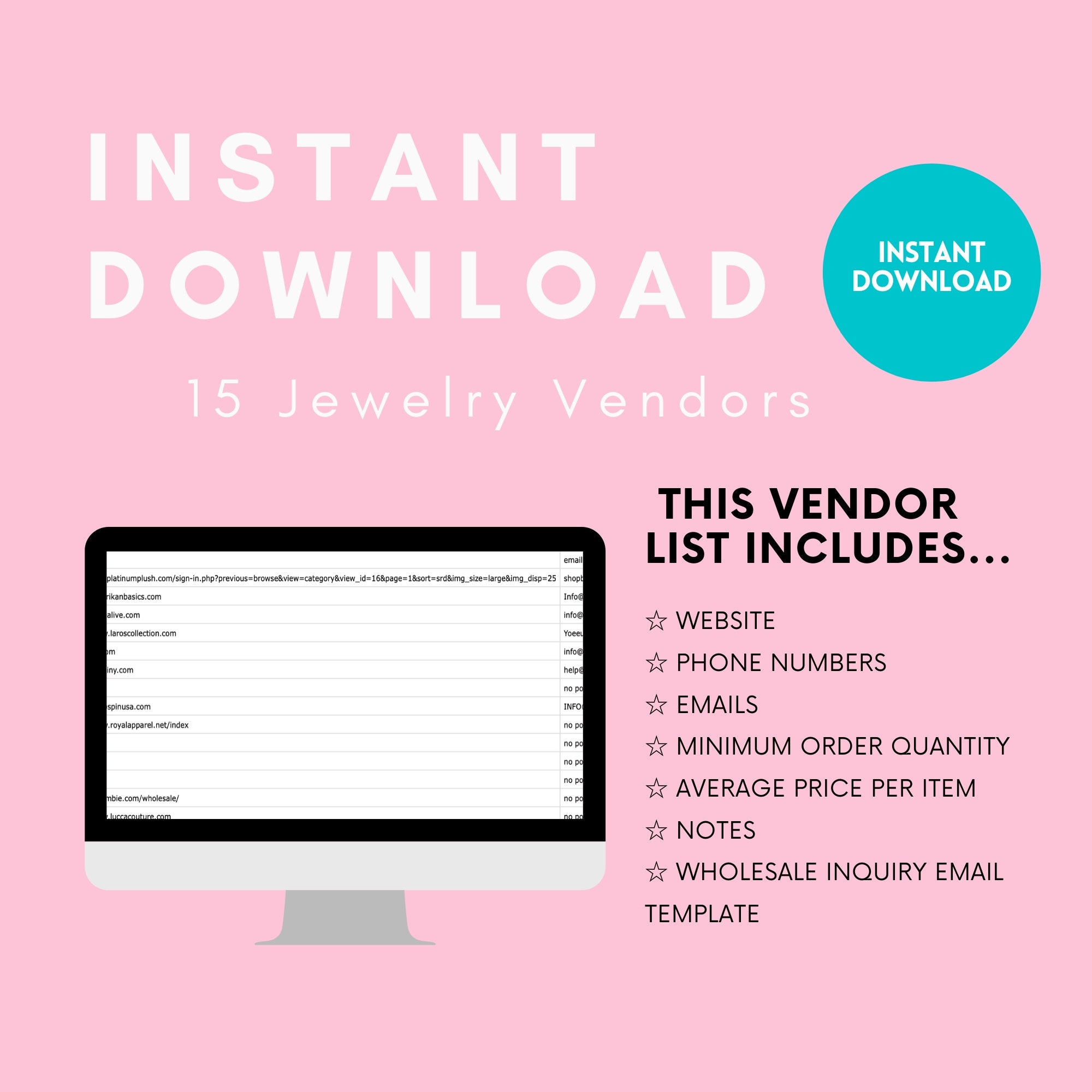 15 Jewelry Vendor List Fashion Jewelry Wholesale Jewelry Etsy
