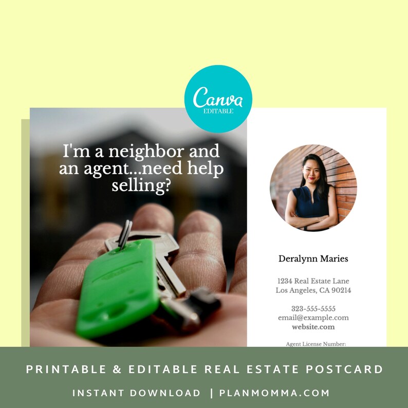 Realtor Templates Postcard Instant Download Postcard Etsy