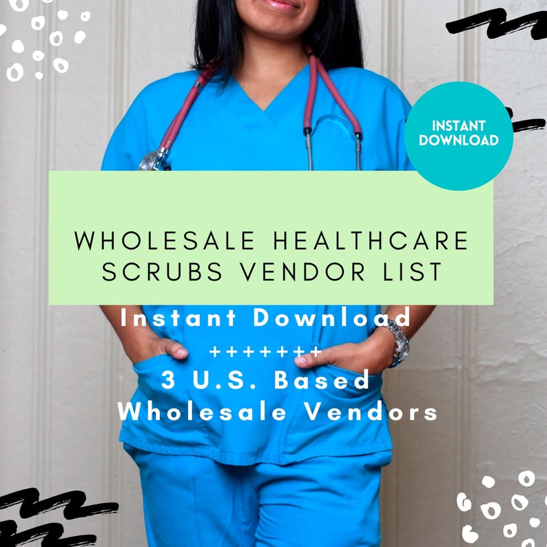 Healthcare Scrub Vendor List 3 US Based Vendors Nurse Etsy