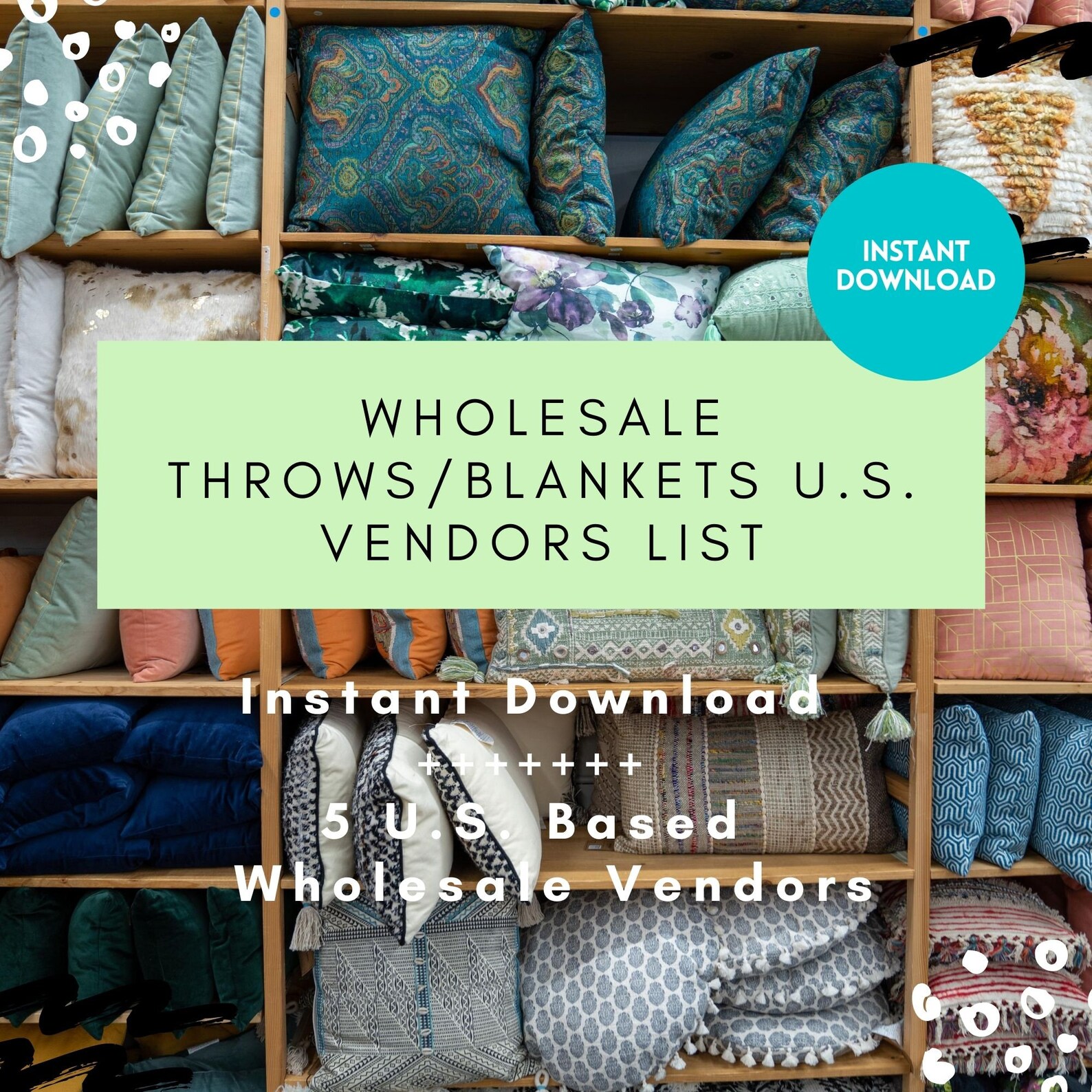 5 Blanket and Pillow Wholesale Vendor List US Based ONLY Etsy