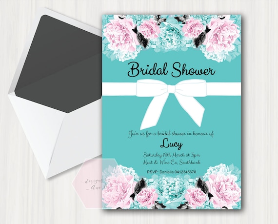 tiffany and co bridal shower invitations