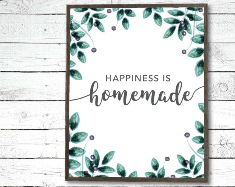Happiness is homemade printable farmhouse sign family etsy