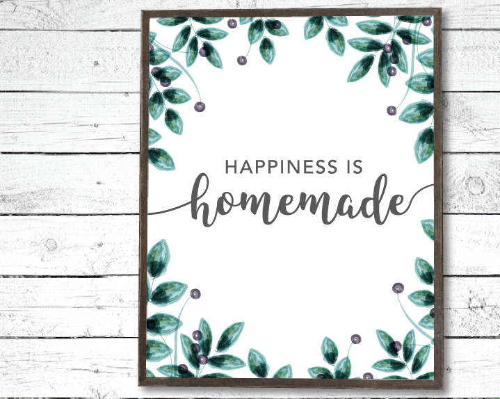 Happiness is Homemade Printable Farmhouse Sign Family - Etsy