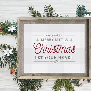 Have Yourself A Merry Little Christmas Let Your Heart Be Light Farmhouse Sign Instant Download JPG / SVG file - Farmhouse Christmas