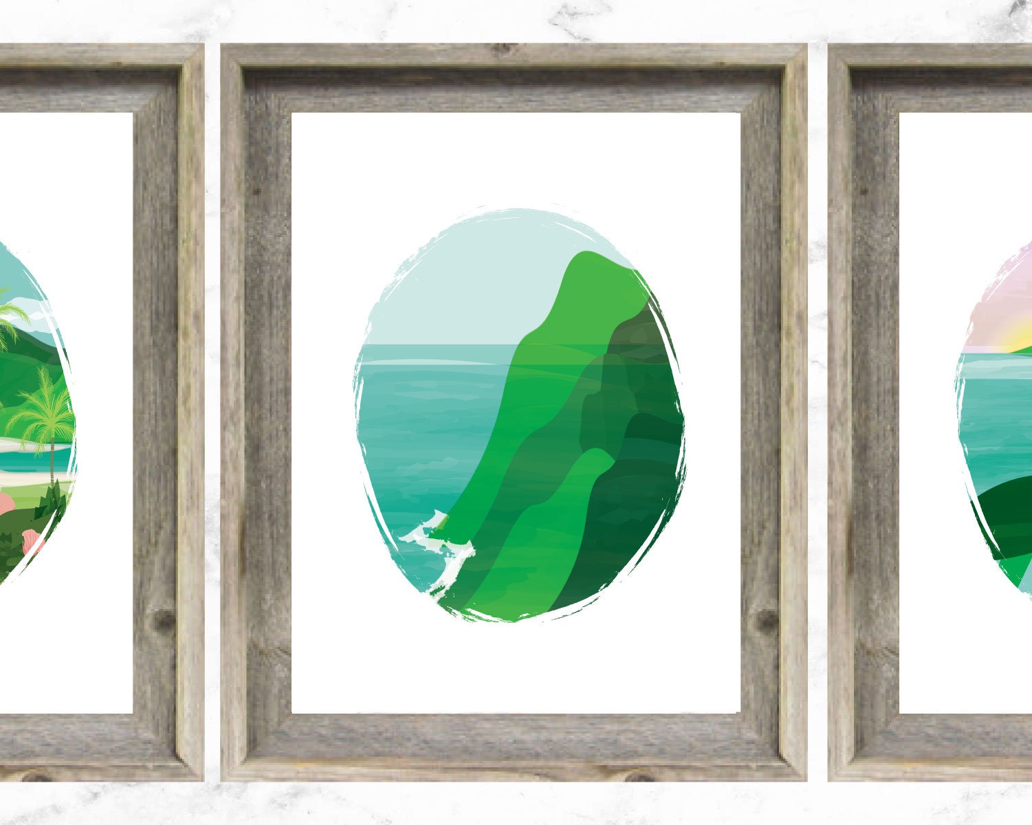 Tropical Hawaiian Printable Set of Three Tropical Nursery - Etsy