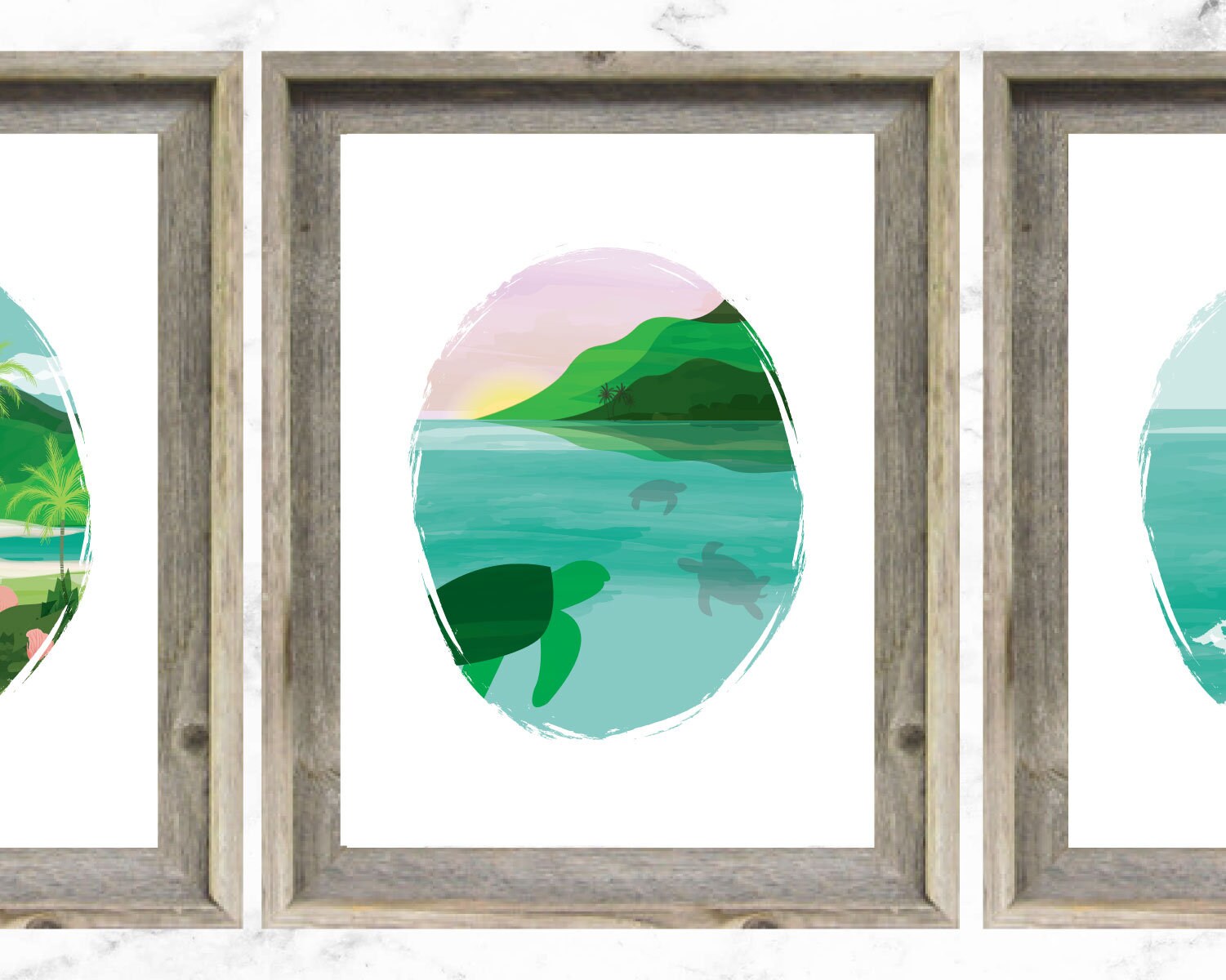 Tropical Hawaiian Printable Set of Three Tropical Nursery - Etsy