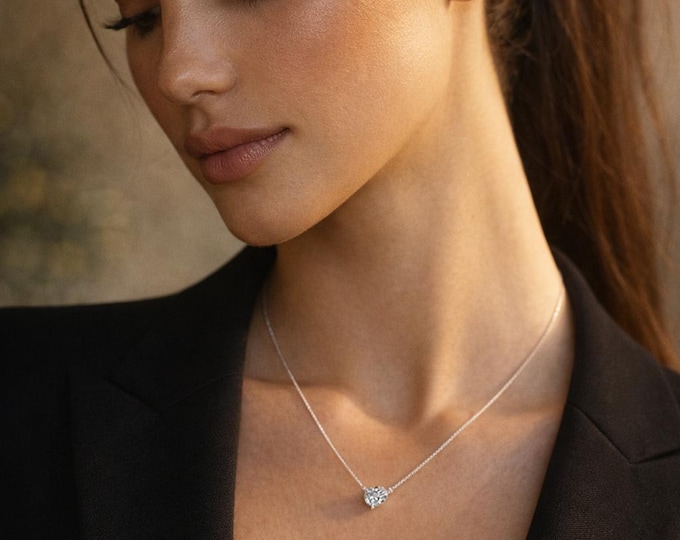 Elara East-West Pear Cut Pendant Necklace