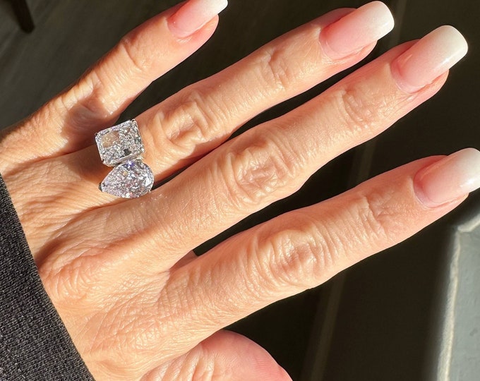 Platinum Toi et Moi Ring