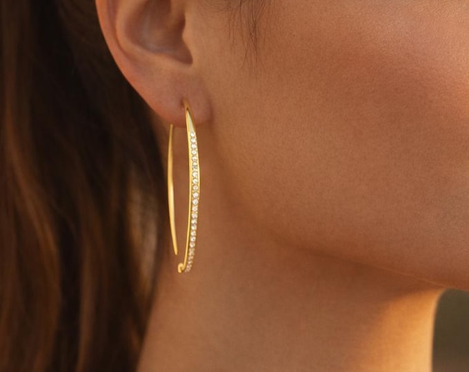 The Elena Moissanite Threader Earrings