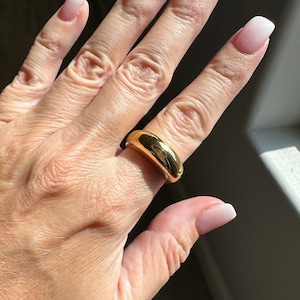 Dare to be Bold Dome Ring • 18K Gold Plated • Statement Ring