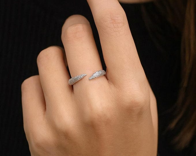 Silver Open Claw Ring