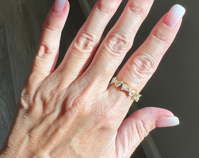Valencia Multi Diamond Simulated Ring