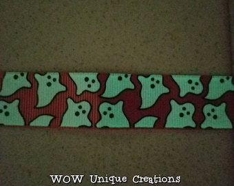 SALE Glow in the dark ghost choker, Halloween choker, glow in the dark necklace, Halloween costume, Halloween, unique chokers