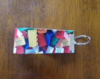 Lego printed key fob, legos, faux leather key fobs