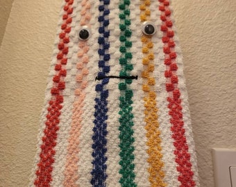 Resting towel face rainbow, hand towels, bathroom accessories