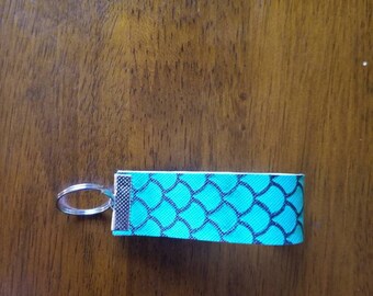 Mermaid printed key fob, key chains, car accessories