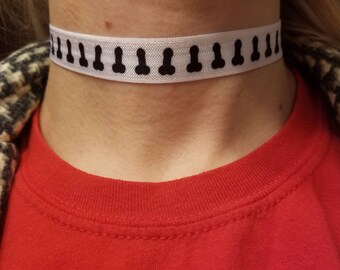 ADULT content choker necklace for bachelorette parties, humorous bachelorette party favors, bride to be, chokers
