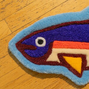 Trout Fish Tufted Rug or Wall Decor ONLY ONE per Sale - Etsy