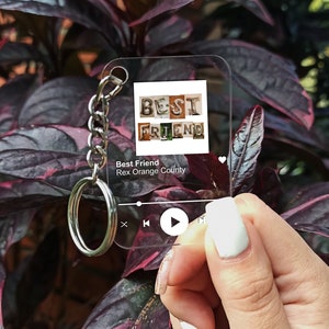 Personalized Acrylic Keychain | Spotify Acrylic Song | Custom Acrylic Keychain | Perfect Gift for Her I Anniversary Gift | Birthday Gift