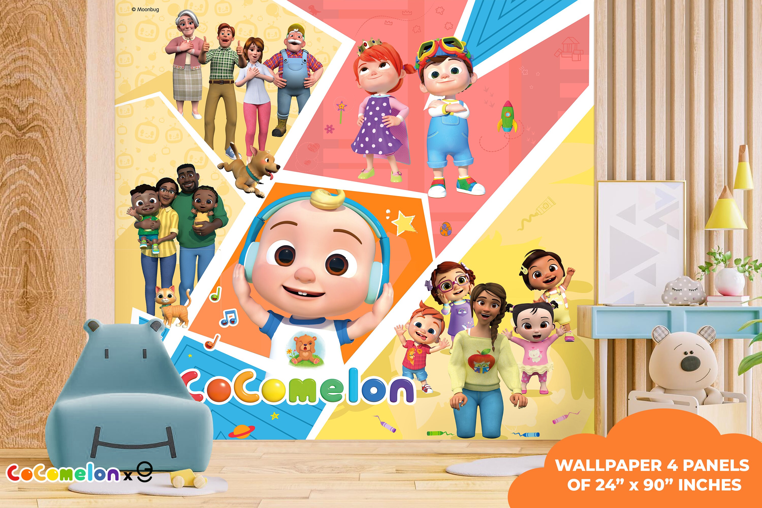 Cocomelon JJ and His Friends Peel and Stick Wallpaper X - Etsy