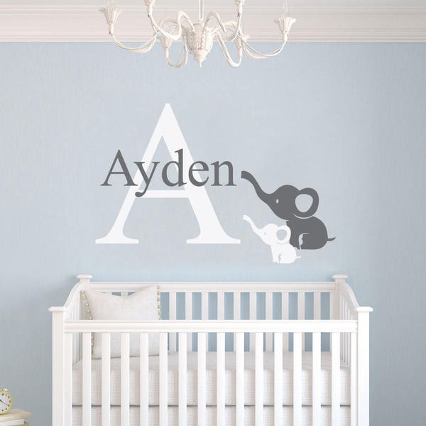 Nursery Name Decals Etsy