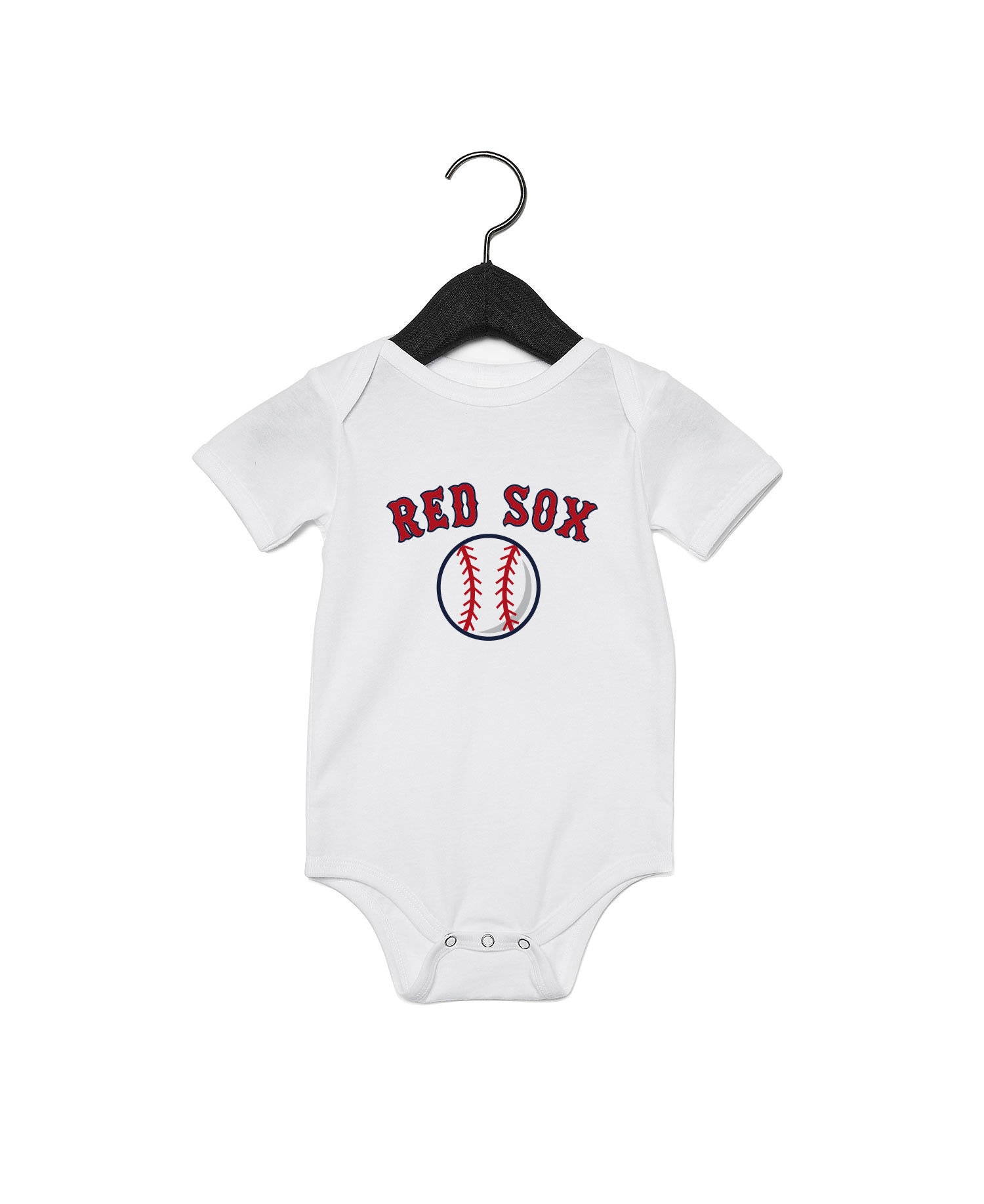 Personalized Boston Red Sox Gerber Baby Onesie® Cotton White Custom Bodysuit