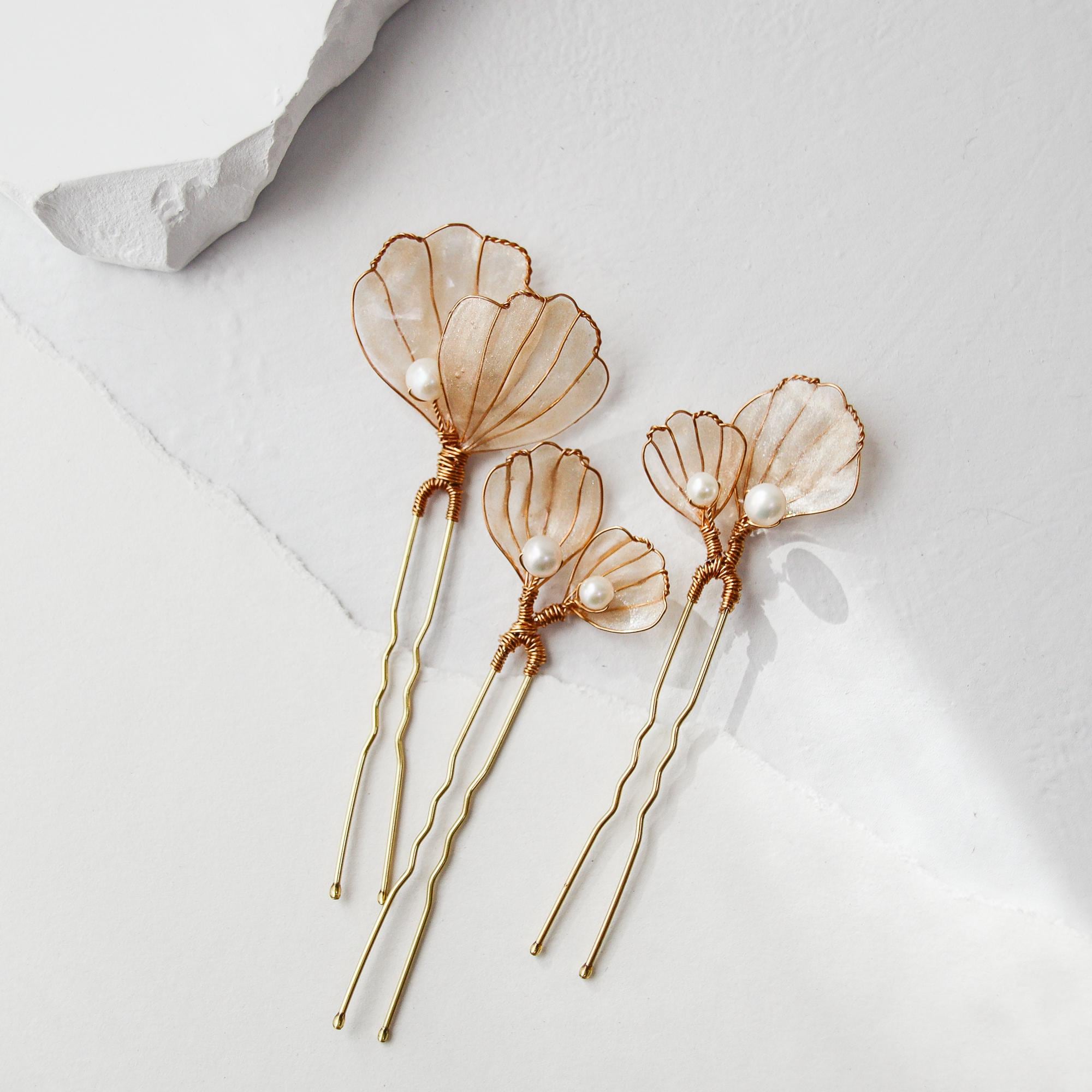 Gold Seashell Hair Clip - Etsy