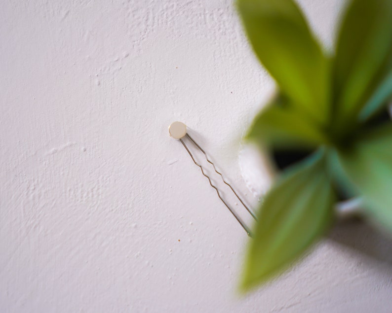 Geometric Modern Silver or Gold Mirrored Metal Hair Pins Minimalist and Contemporary Style CIRCLET HAIR PINS