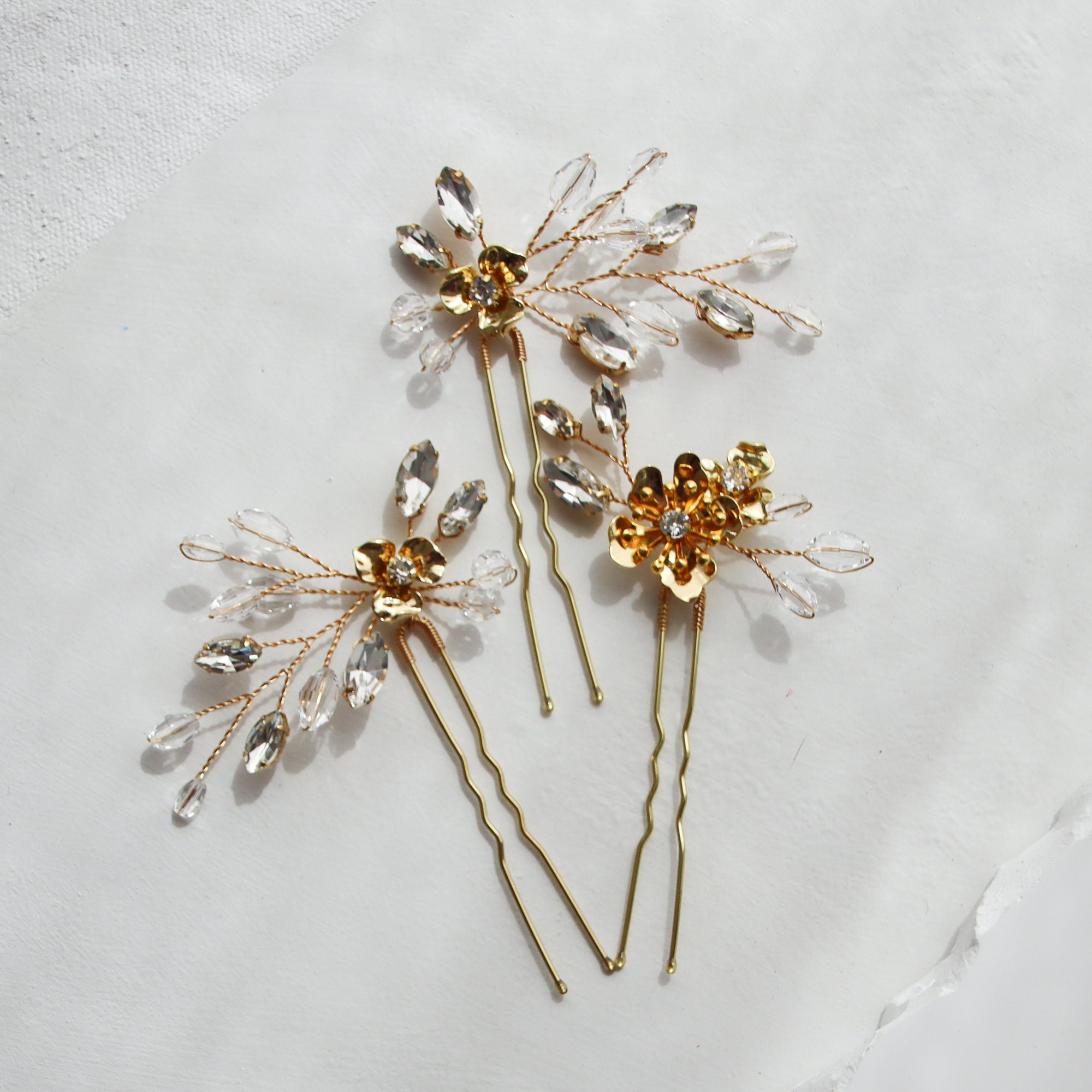 Chroma Hair Pins (set of 3) | Handmade Bridal Accessories