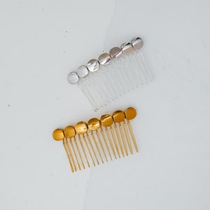 Geometric Hair Comb: Art Deco Bridal Headpiece, Silver or Gold