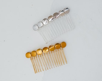 EOS | Dawn Inspired Geometric Modern Silver or Gold Hair Comb | Art Deco Bridal Accessories | Geometric Headpiece | Minimalist + Simple