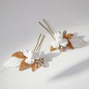 Gilded Iris Hair Pins Set of 2 image 1