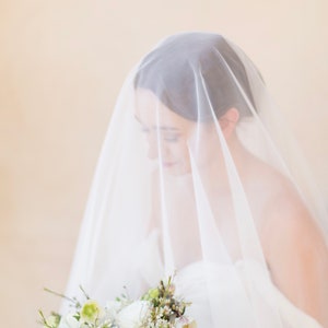 ARTEMIS Beaded Woodland Gold Leaf Circle Drop Fingertip Veil Off White English Net Veil w/ Blusher image 2