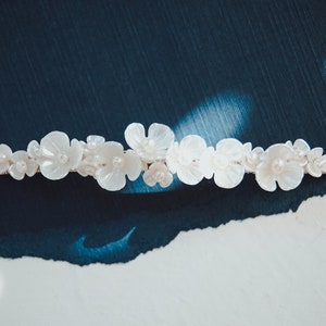 Ivory Flower Barrette Scattered, Clustered Tiny Flowers on a Slide Barrette Wedding Hair Accessories image 1