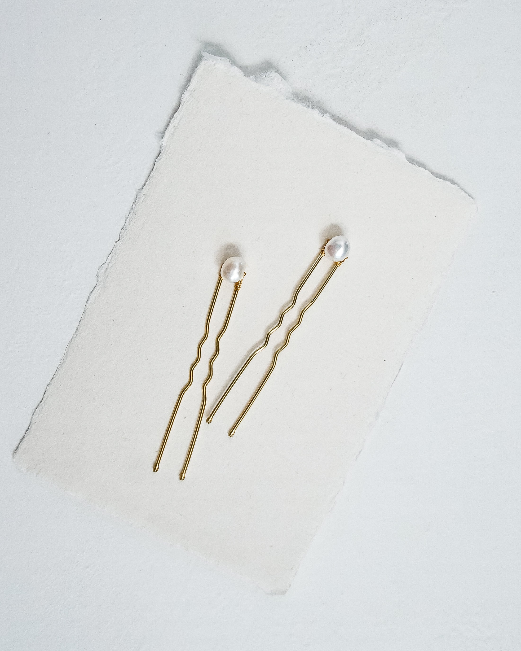 Single Pearl Drop Hair Pins set of 2 Simple and Modern - Etsy