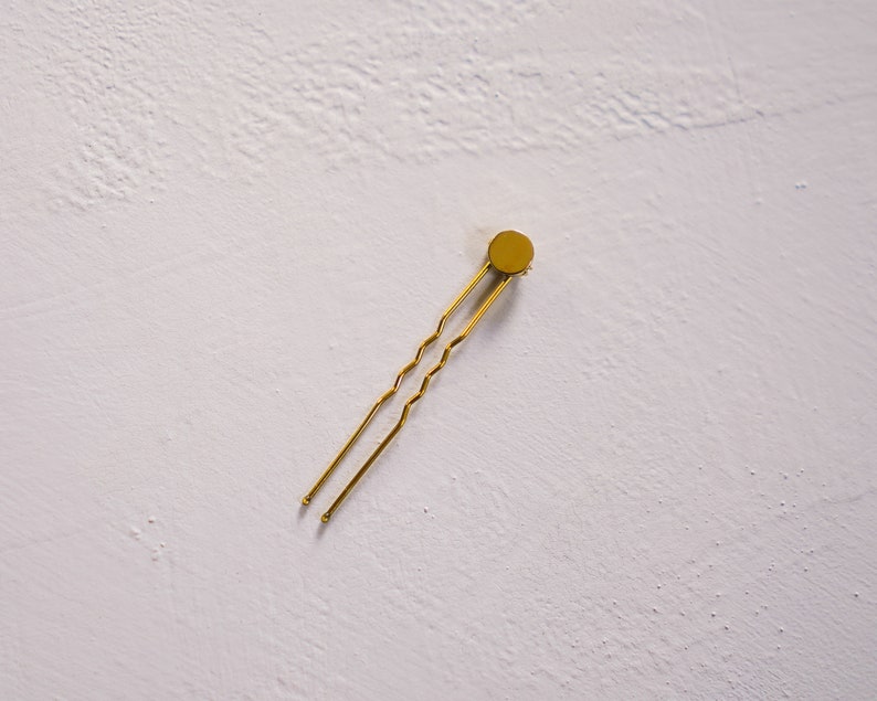 Geometric Modern Silver or Gold Mirrored Metal Hair Pins Minimalist and Contemporary Style CIRCLET HAIR PINS