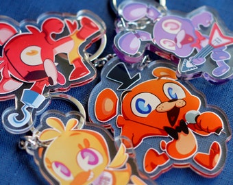 2'' Double-sided Acrylic Charms - FNAF