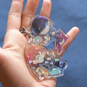 2'' Double-sided Holographic Acrylic Charm Psychic Anime Boy image 4