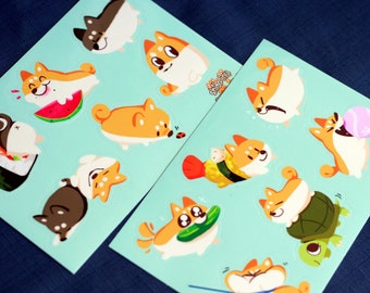 4x6" Shiba Inu Sticker Sheets