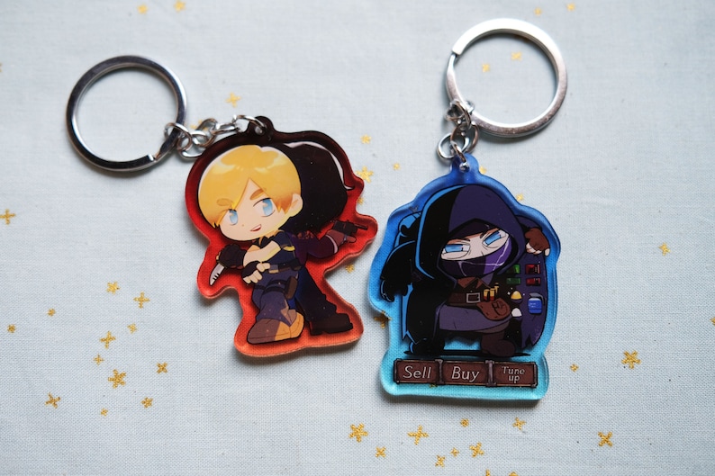 2'' Double-sided Acrylic Charm Biohazard Full Set